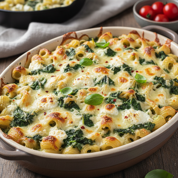Cheesy Spinach and Ricotta Pasta Bake recipe