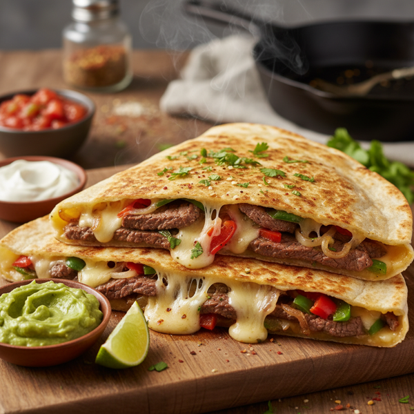 Cheesy Steak Quesadilla Delight recipe