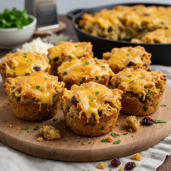 Cheesy Stuffing Muffins recipe