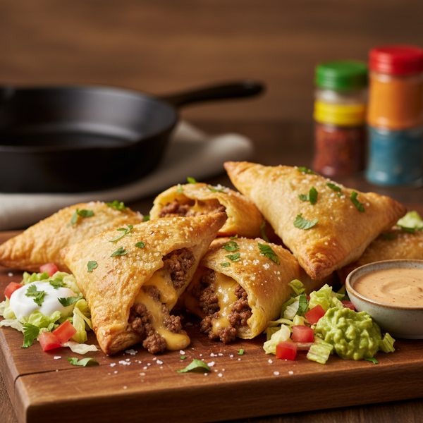 Cheesy Taco Delight Pockets recipe