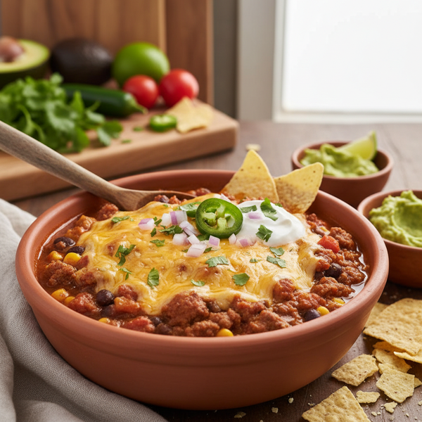 Cheesy Taco Delight Stew recipe