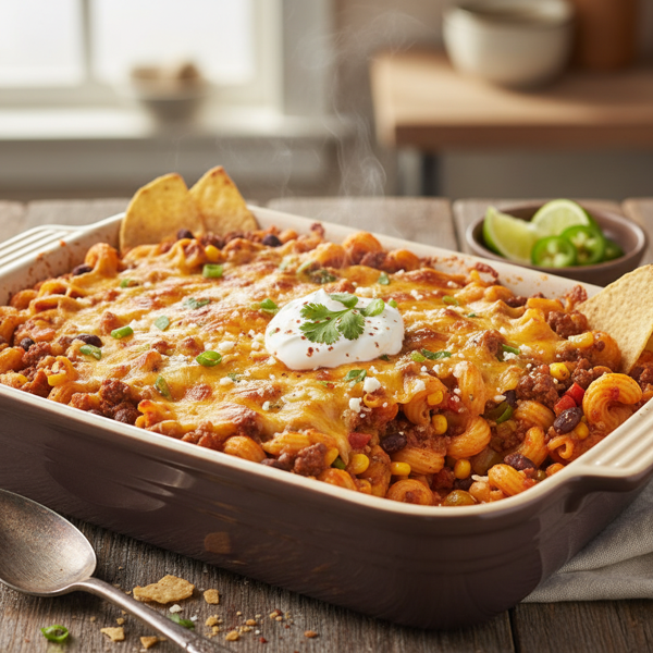 Cheesy Taco Pasta Bake recipe