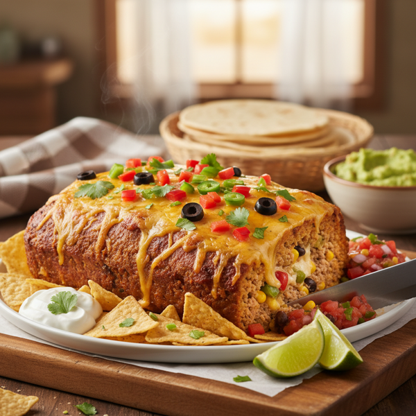 Cheesy Taco Turkey Meatloaf Deluxe recipe