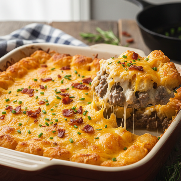 Cheesy Tater Tot Delight Casserole recipe