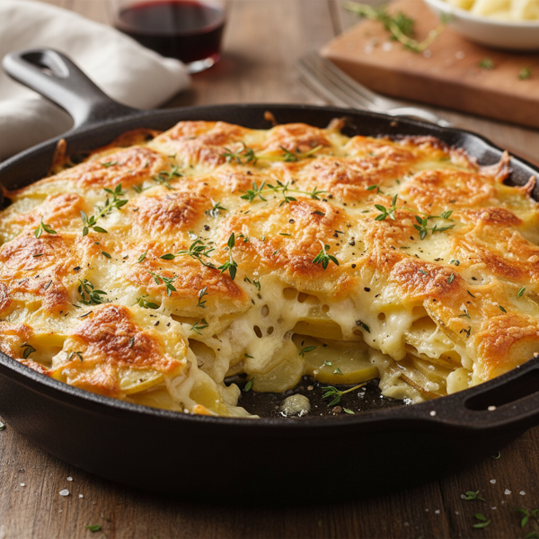 Cheesy Thyme Potato Gratins recipe