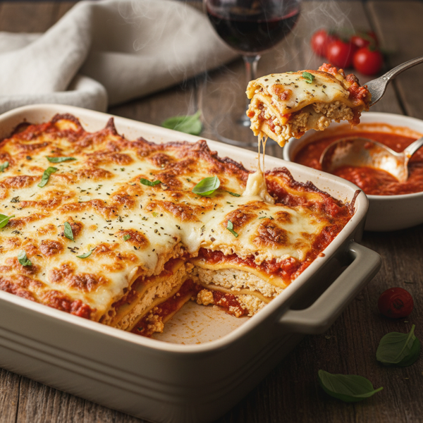 Cheesy Tofu Lasagna with Marinara recipe
