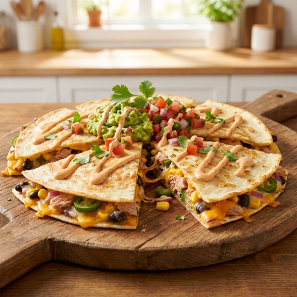 Cheesy Tuna Fiesta Quesadilla recipe