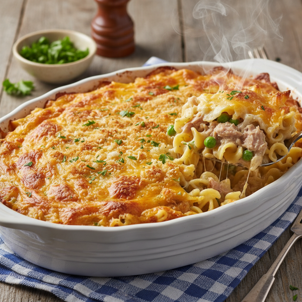 Cheesy Tuna Noodle Casserole Delight recipe