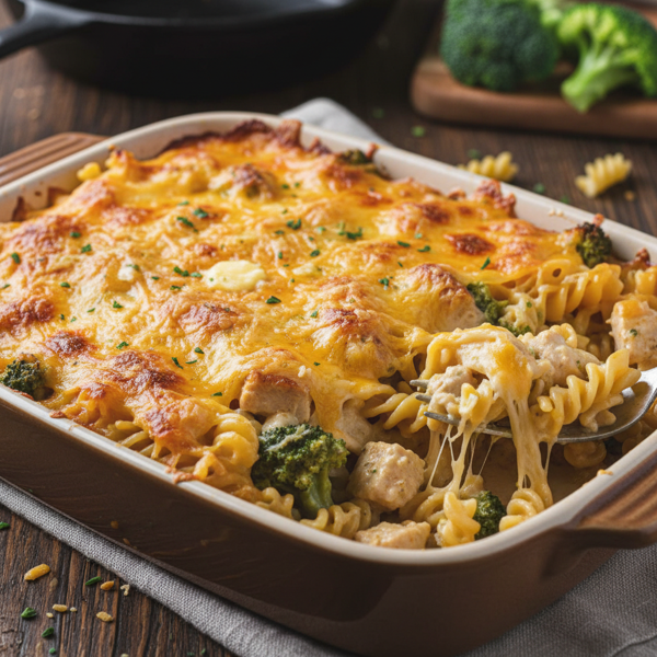Cheesy Turkey and Broccoli Noodle Bake recipe