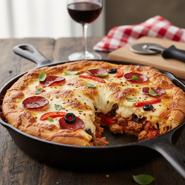 Cheesy Upside-Down Pizza Bake recipe