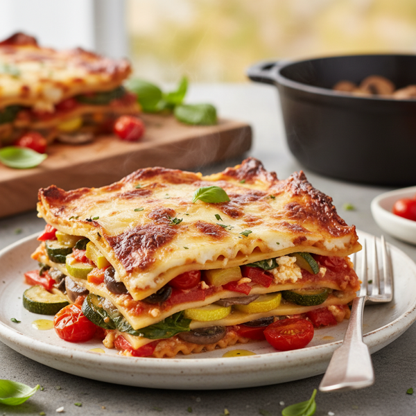 Cheesy Vegetable Lasagna Delight recipe