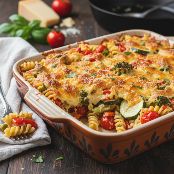 Cheesy Vegetable Rotini Bake recipe