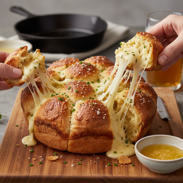 Cheesy Wisconsin Pull-Apart Bread Delight recipe