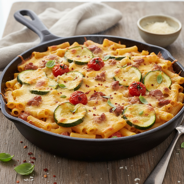 Cheesy Zucchini Ditalini Bake recipe