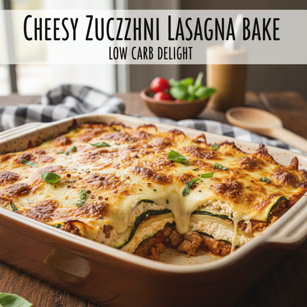Cheesy Zucchini Lasagna Bake - Low Carb Delight recipe