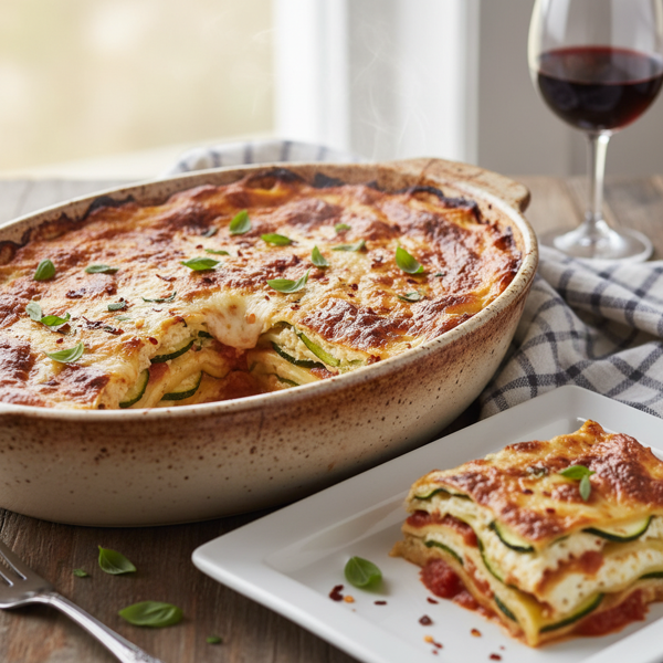 Cheesy Zucchini Lasagna Delight recipe