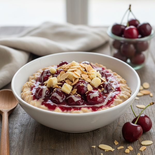 Cherry Almond Bakewell Oats recipe