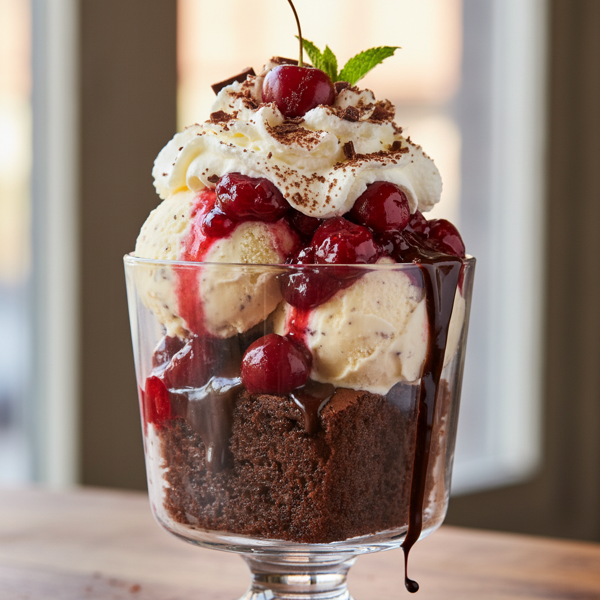 Cherry Bliss Brownie Sundaes recipe