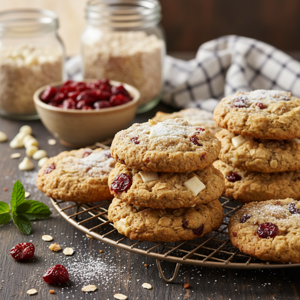 Cherry Bliss White Chocolate Oatmeal Cookies recipe