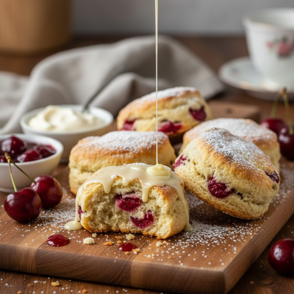 Cherry Delight Cream Scones recipe
