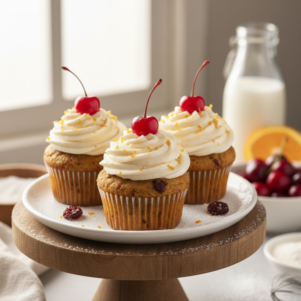 Cherry Orange Bliss Carrot Cupcakes recipe