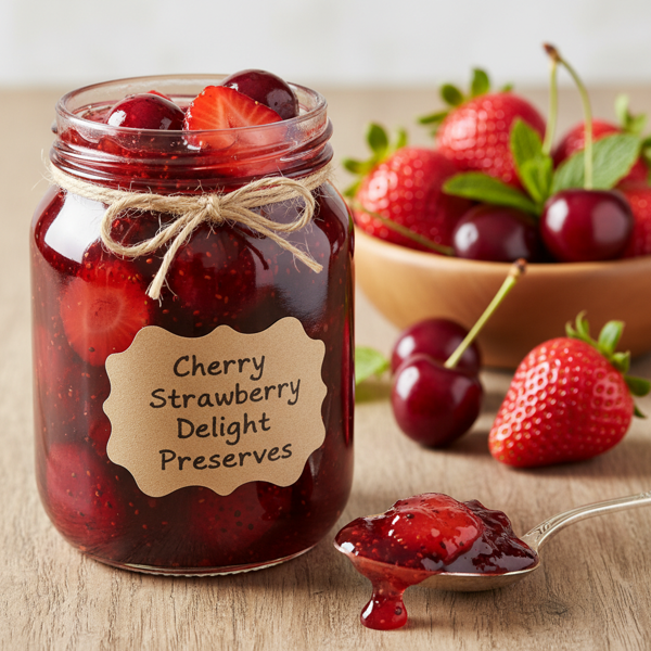 Cherry Strawberry Delight Preserves recipe