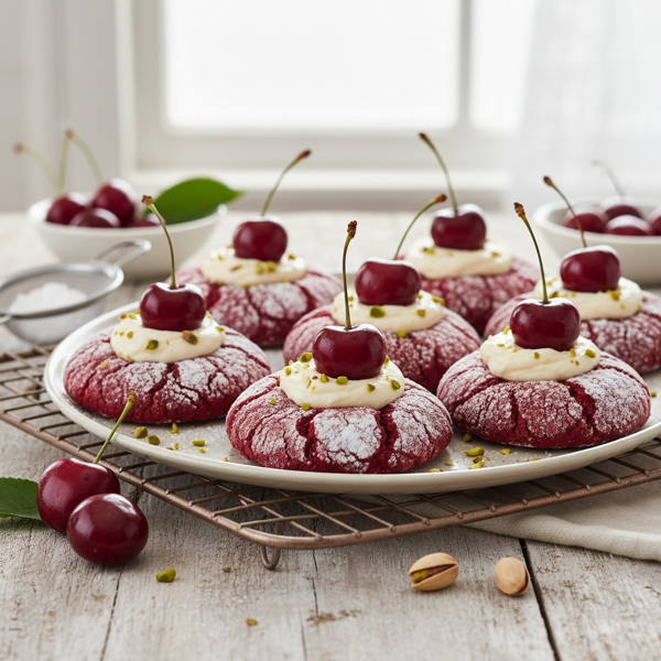 Cherry Velvet Bliss Cookies recipe