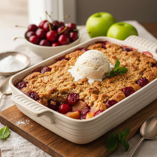 Cherry and Apple Bliss Dump Cake recipe