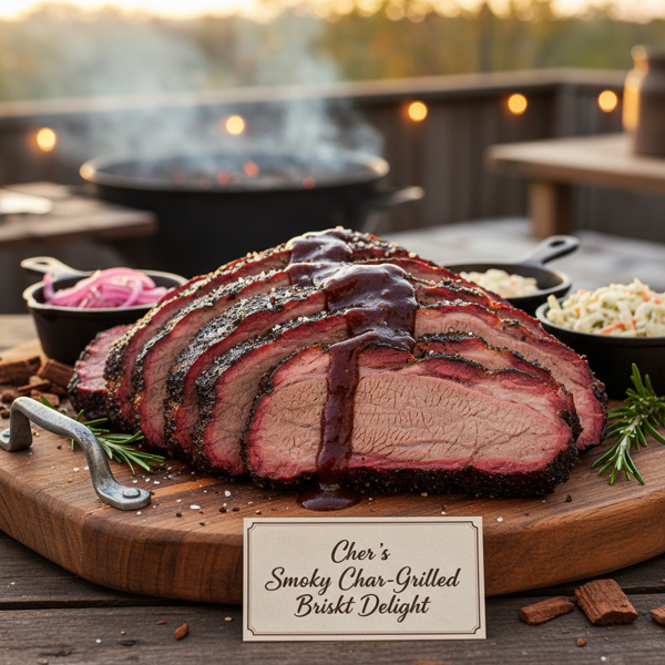 Cher's Smoky Char-Grilled Brisket Delight recipe