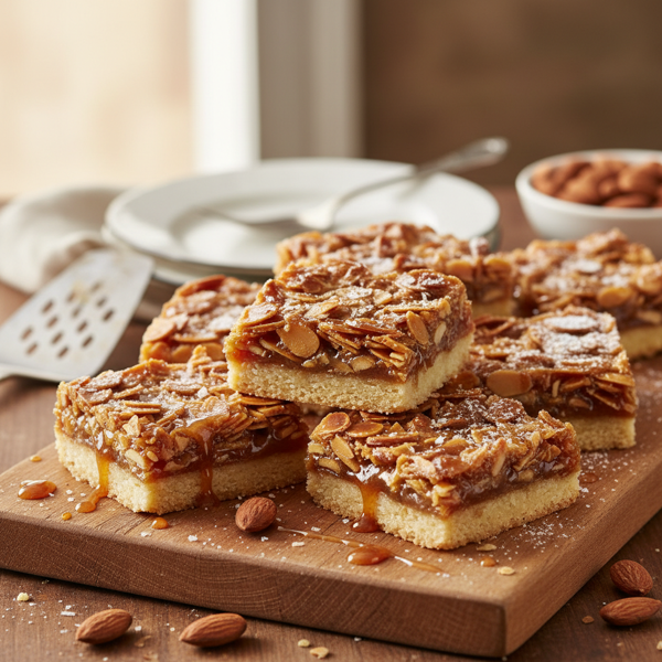 Chewy Almond Caramel Bars recipe