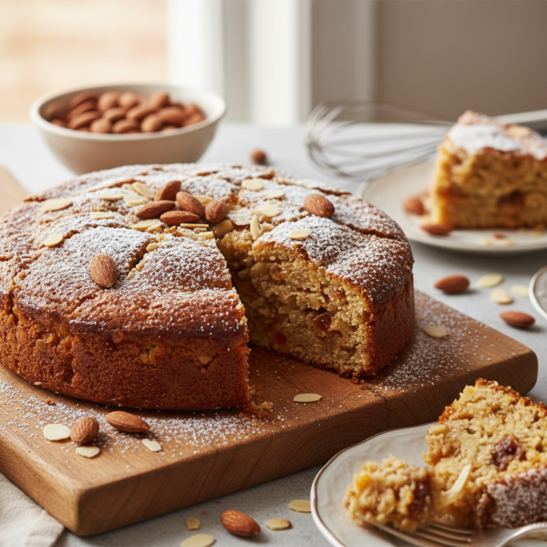 Chewy Almond Delight Cake recipe