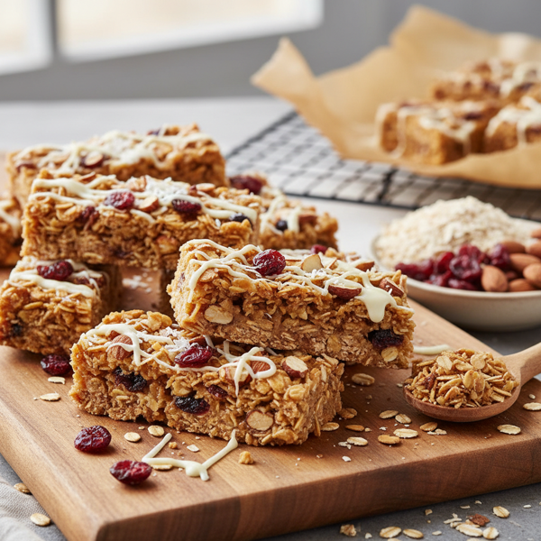 Chewy Coconut Oatmeal Granola Bars recipe
