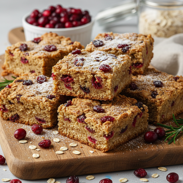 Chewy Cranberry Oatmeal Delight Bars recipe