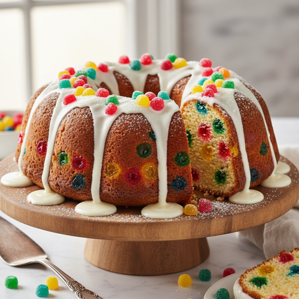 Chewy Gumdrop Delight Cake recipe