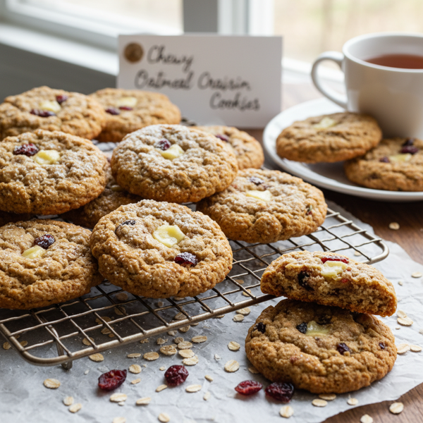 Chewy Oatmeal Craisin Cookies recipe