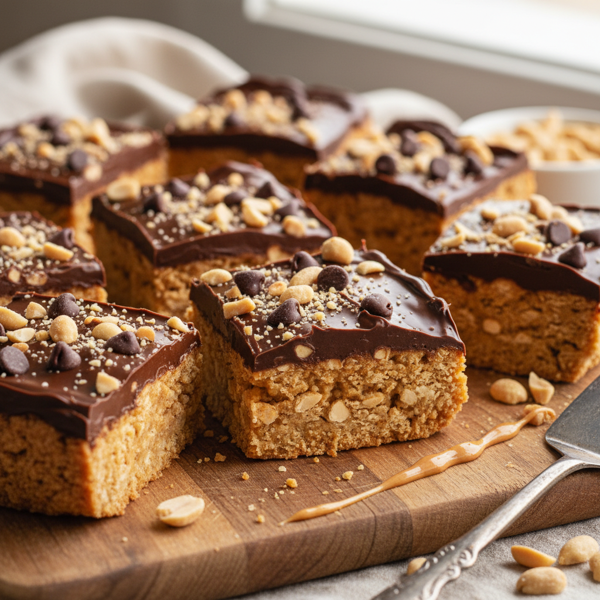 Chewy Peanut Butter Crunch Bars recipe