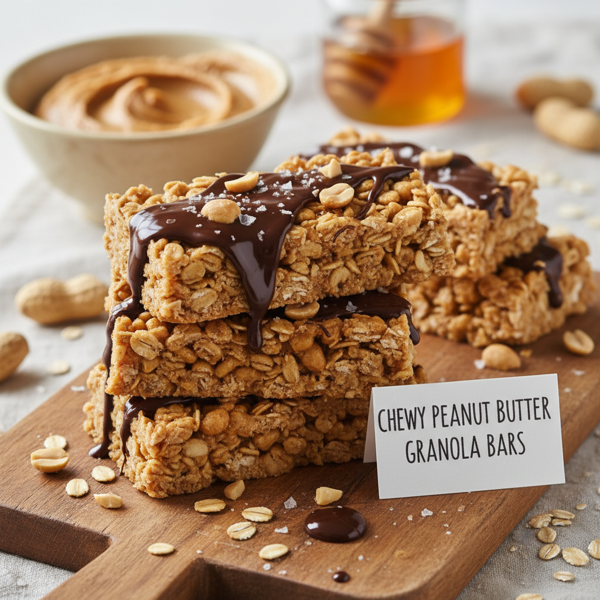 Chewy Peanut Butter Granola Bars recipe