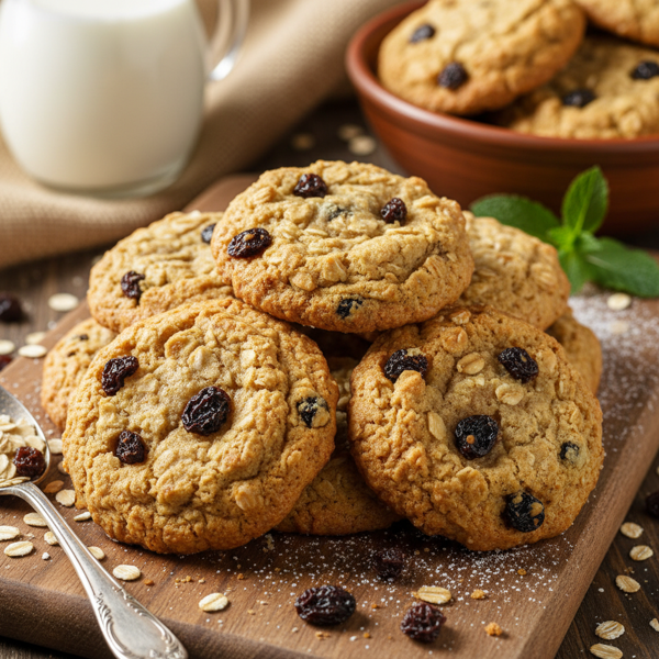 Chewy Raisin Oatmeal Delights recipe