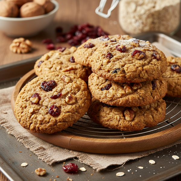 Chewy Walnut & Cranberry Oatmeal Cookies recipe
