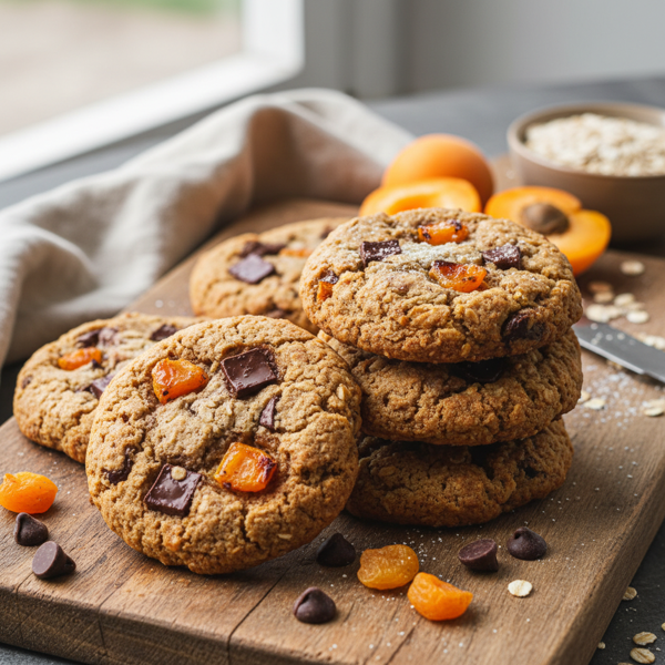 Chewy Whole Grain Chocolate Apricot Cookies recipe