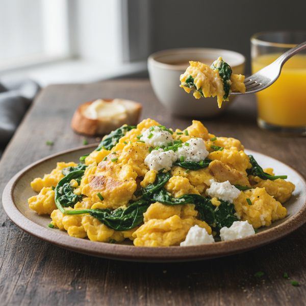 Chicken Spinach Ricotta Scramble recipe