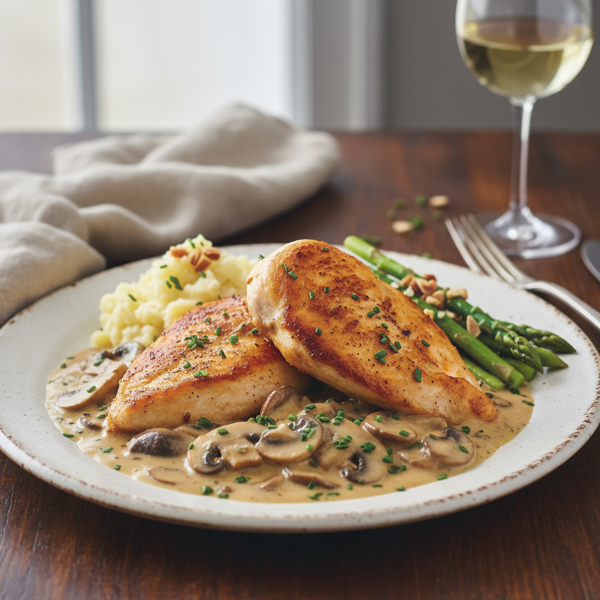 Chicken Supreme with Mushroom Cream Sauce recipe