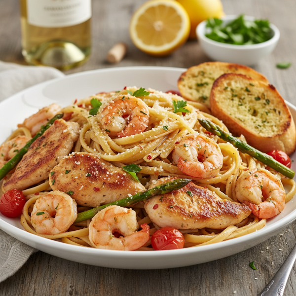 Chicken and Shrimp Scampi Delight recipe