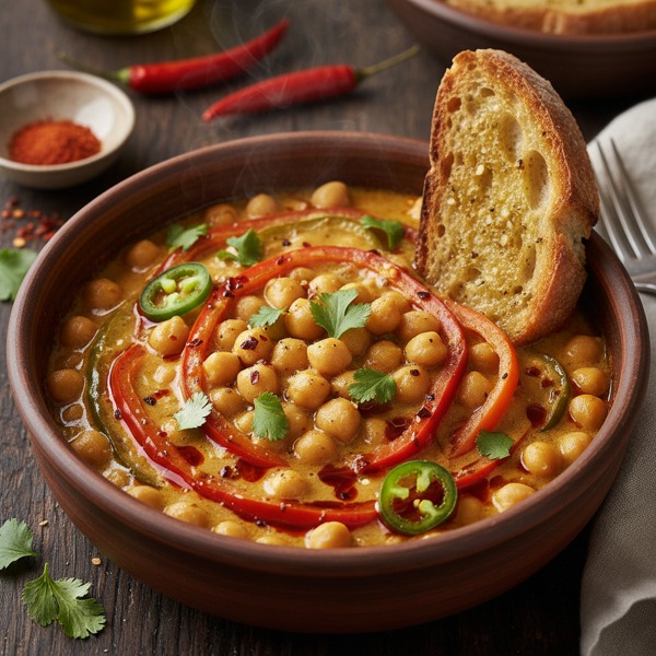 Chickpea Bliss with Spicy Pepper Infusion recipe