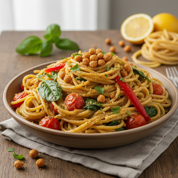 Chickpea Spaghetti Delight recipe