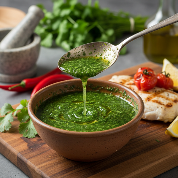 Chilean Cilantro Drizzle Sauce recipe