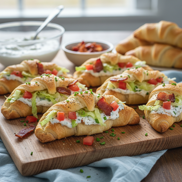 Chilled BLT Crescent Pizza Bites recipe