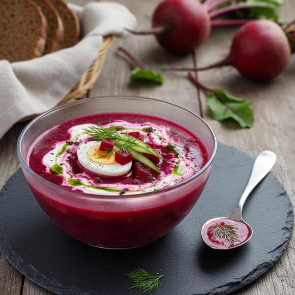 Chilled Beetroot Borscht Delight recipe