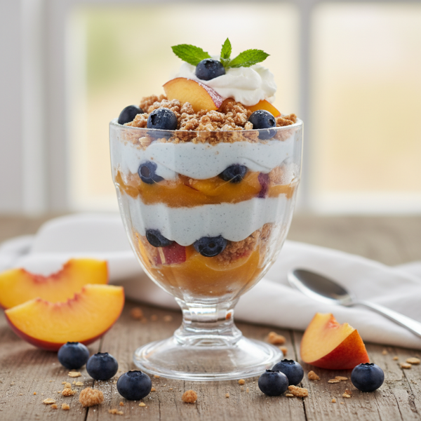 Chilled Blueberry Peach Delight recipe