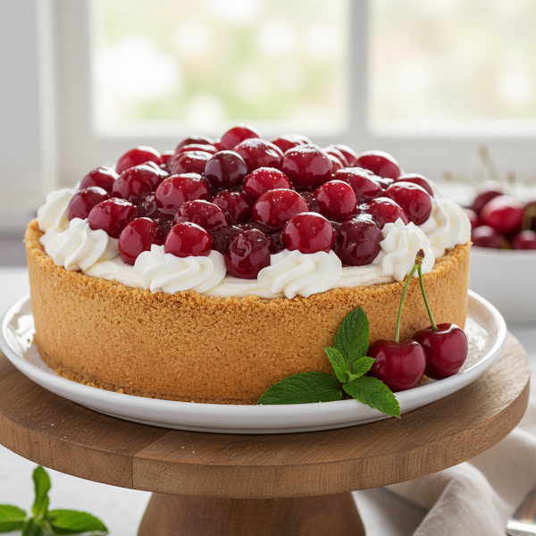 Chilled Cherry Delight Cheesecake Pie recipe